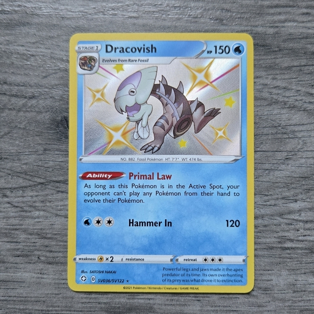 Dracovish #SV036 Pokemon Shining Fates Holo Card